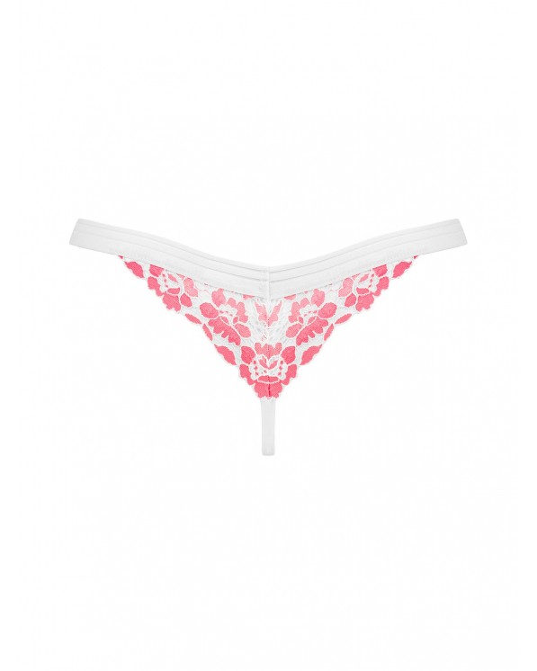 Obsessive Lingerie Bloomys Perizoma In Pizzo Floreale Rosa