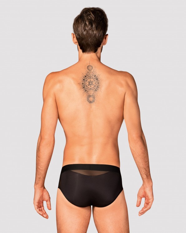 Obsessive Lingerie Boldero Slip Da Uomo Neri Con Trasparenze