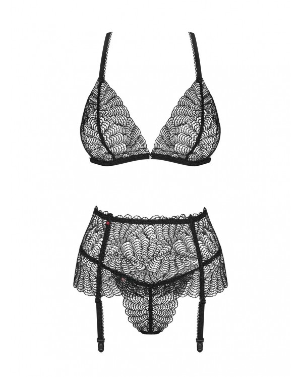 Set Completino Intimo Con Reggicalze Chiccanta Obsessive Lingerie