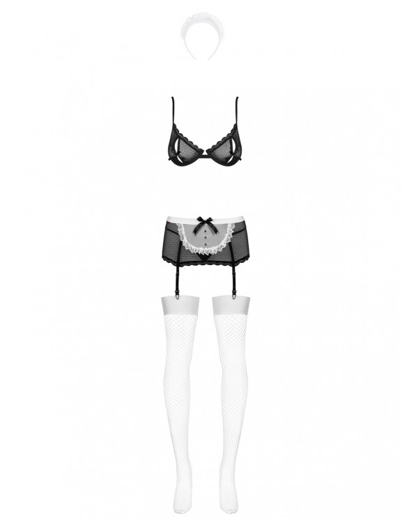 Costume Cameriera Set Completo 5 Pezzi Maidme Obsessive Lingerie