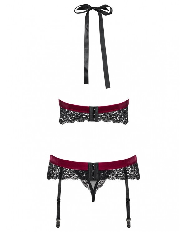 Sexy Set Completo Di Reggicalze Collezione Rossita Obsessive Lingerie