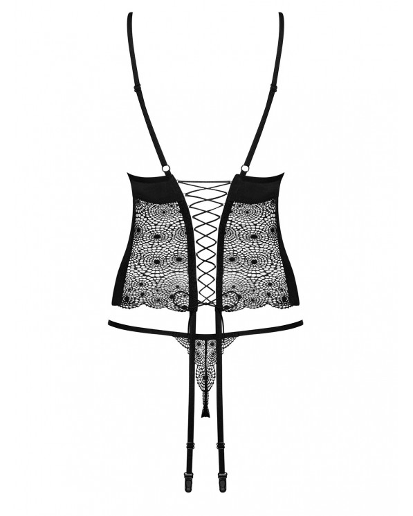 Sexy Intimo Corsetto Con Perizoma Collezione Sharlotte Obsessive Lingerie