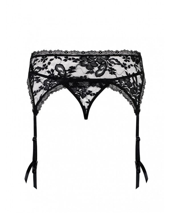 Reggicalze In Pizzo Nero Con Perizoma Catia Obsessive Lingerie