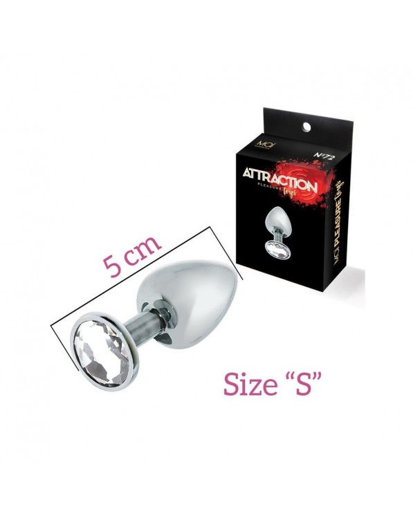 Sex Toy Plug In Metallo Con Pietra N 72 Misura S 9540