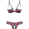 Completino aperto Tulia nero e rosa Obsessive – indossato