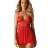 Babydoll con perizoma rosso 838
