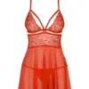 Babydoll con perizoma rosso 838 – foto prodotto, fronte