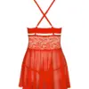 Babydoll con perizoma rosso 838 – foto prodotto, retro