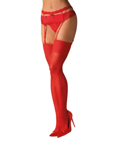 Calze rosse per reggicalze collezione S800
