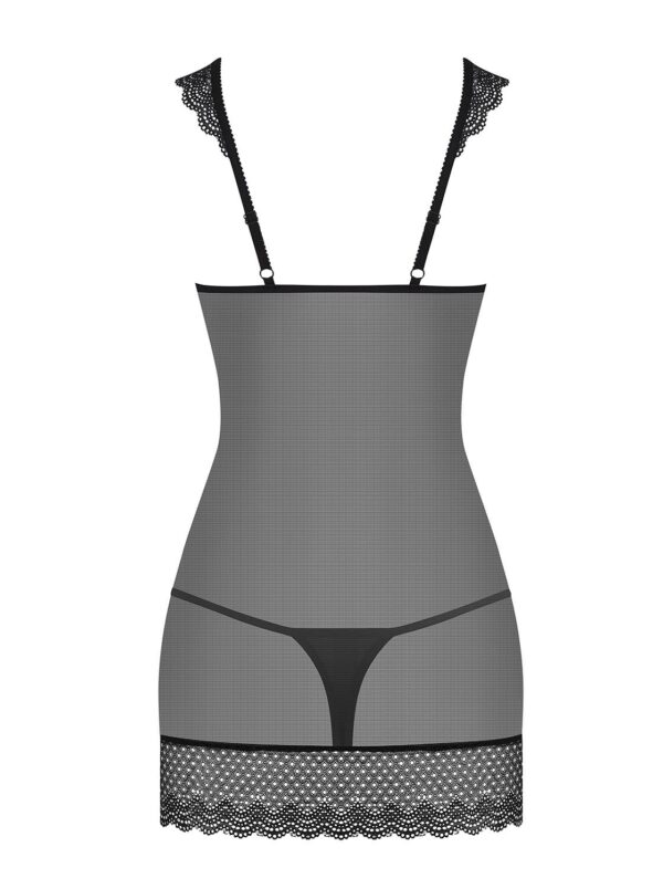 Chemise nera con perizoma 857