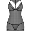 Chemise nera con  perizoma 857