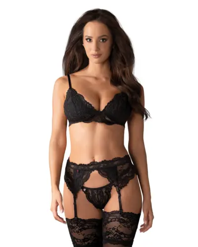 Completino Intimo nero con reggicalze 810