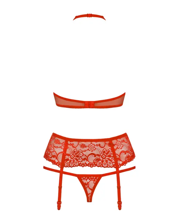 Completino intimo con reggicalze rosso 838 – foto prodotto, retro