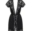 Vestaglia nera con pizzo 810 – foto prodotto, fronte