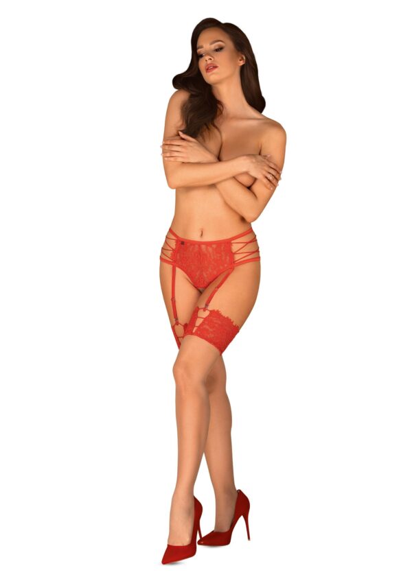 Sexy reggicalze 2 in 1 con perizoma aperto collezione Rediosa