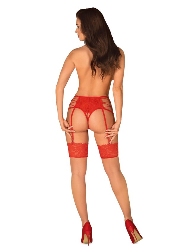 Sexy reggicalze 2 in 1 con perizoma aperto collezione Rediosa