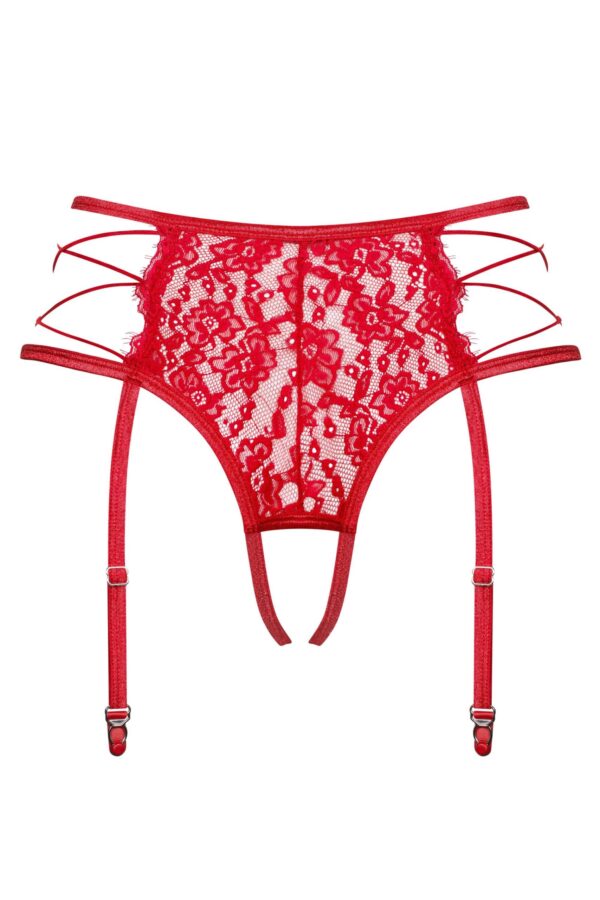 Sexy reggicalze 2 in 1 con perizoma aperto collezione Rediosa