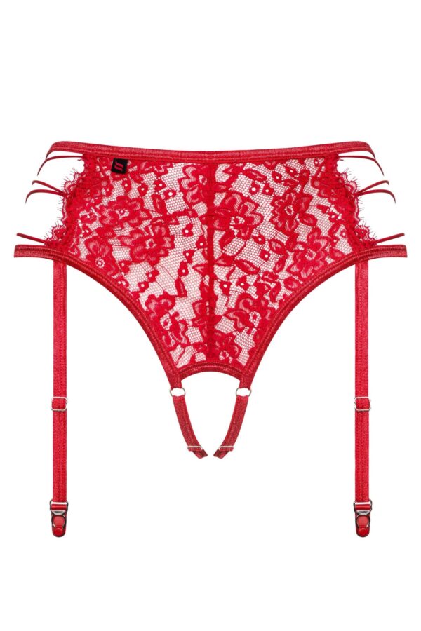 Sexy reggicalze 2 in 1 con perizoma aperto collezione Rediosa