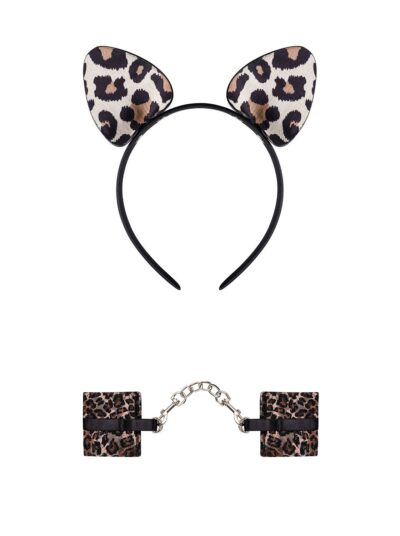 Set accessori cerchietto e polsiere maculate Tigerlla