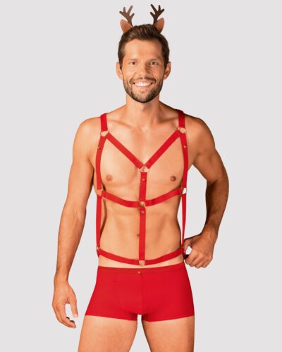 Set natalizio per uomo Mr. Reindy in rosso