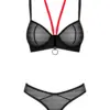 Glandez set 2 pezzi in tulle trasparente nero – foto prodotto, fronte