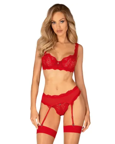 Amor Cherris completino rosso con reggicalze
