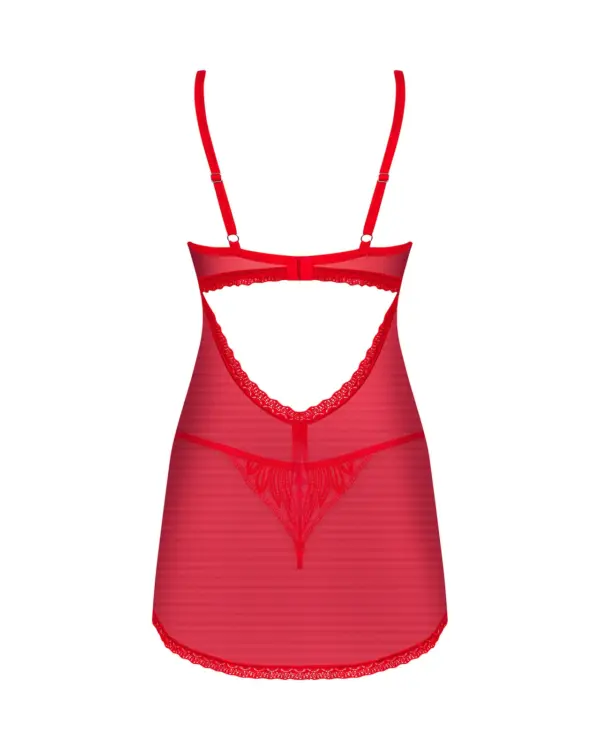Chilisa sofisticato babydoll rosso con perizoma – foto prodotto, retro