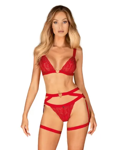 Elianes harness con anelli e cuore di metallo