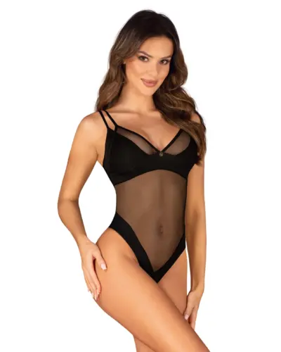 Nesari provocante body aperto in nero