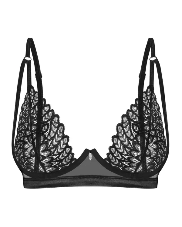 Donarella, sofisticato reggiseno nero con ferretto – foto prodotto, fronte