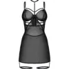 Chemise nera con choker e giarrettiere Arrowel – foto prodotto, retro