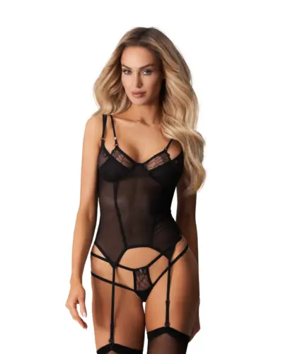 Corsetto in tulle nero con ferretto Arrowel