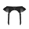 Reggicalze in tulle nero collezione Stelisa – foto prodotto, fronte
