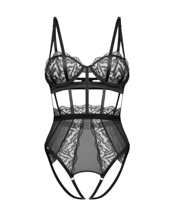 Body aperto con coppe push-up – Obsessive Hersis – foto prodotto, fronte