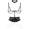 Obsessive Premisis Harness Nero con Catene Argentate e Choker – foto prodotto, retro