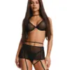 Set 4 pezzi con reggicalze in rete – Obsessive Anniverse