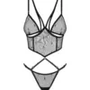 Set top e perizoma rete nera – Obsessive Anniverse – foto prodotto, fronte