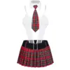 Costume da scolaretta trasparente – Obsessive College Girl – foto prodotto, fronte