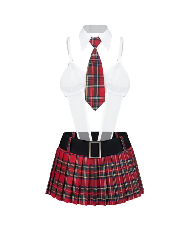 Costume da scolaretta trasparente – Obsessive College Girl – foto prodotto, fronte