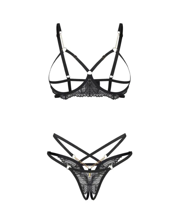 Completino aperto in pizzo – Obsessive Matildea Black – foto prodotto, fronte