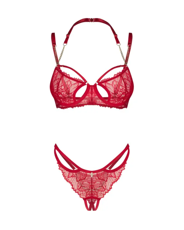 Completino rosso aperto in pizzo – Obsessive Matildea – foto prodotto, fronte