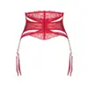 Reggicalze rosso con catene – Obsessive Matildea – foto prodotto, retro