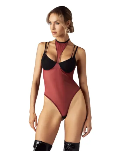 Body bordeaux con choker – Obsessive Parisel