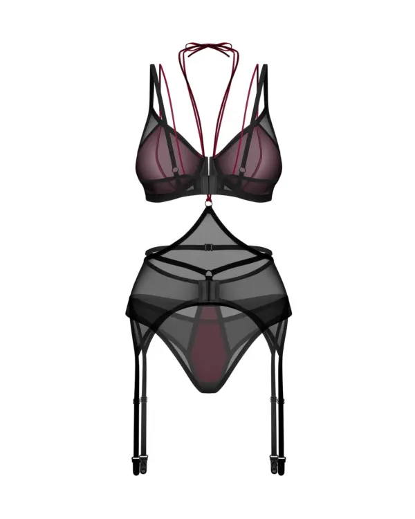 Set 3 pezzi bordeaux – Obsessive Parisel – foto prodotto, retro