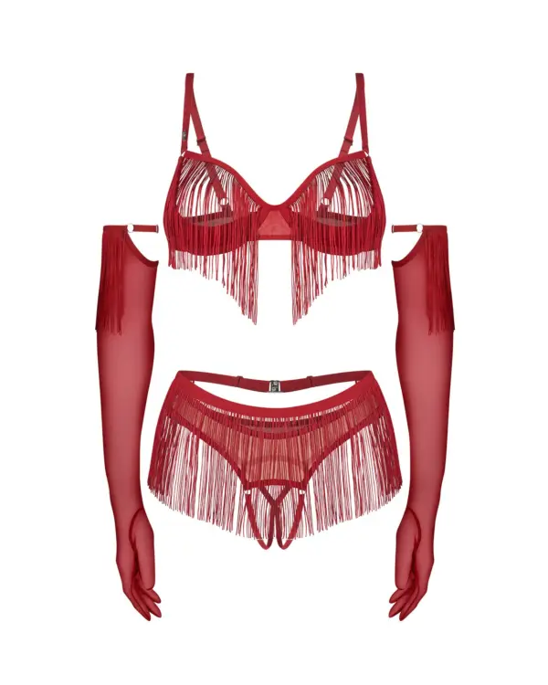 Set 4 pezzi frange rosso – Obsessive Rossay – foto prodotto, fronte