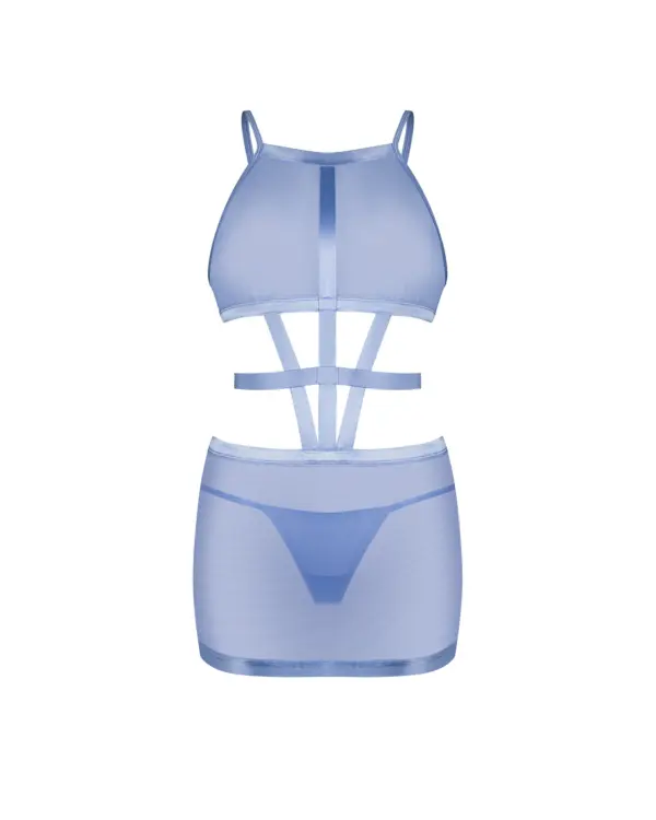 Abito in tulle azzurro trasparente – Obsessive Shaderi – foto prodotto, fronte