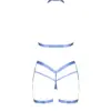 Set harness azzurro con choker – Obsessive Shaderi – foto prodotto, retro