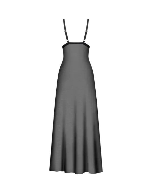 Chemise lunga nera trasparente – Obsessive Vila Blanes – foto prodotto, retro