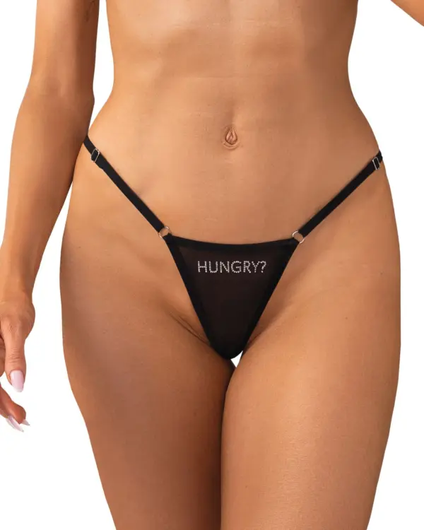 Perizoma rete con strass Hungry – Obsessive Violami – fronte